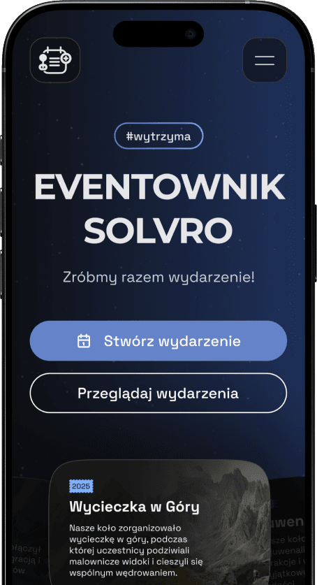 Wygląd Eventownika na urządzeniach mobilnych